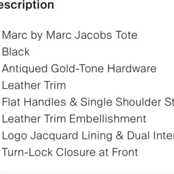 *Marc Jacobs* Black Patent Hobo Tote EUC